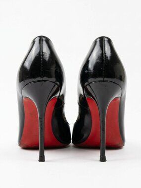 Christian Louboutin Corneille 100 Stiletto Pump — Black Patent Calf | EU 36.5